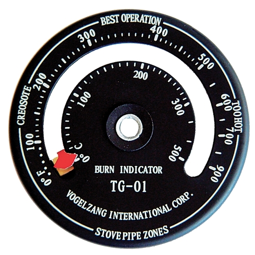 US Stove TG-01 Temperature Gauge with Magnet, 0 to 500 deg C, Analog Display