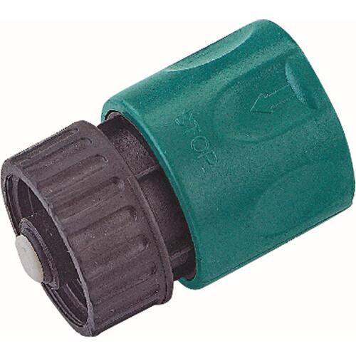 Hose Connector, 3/4 in, Female, Plastic, Yellow and Black