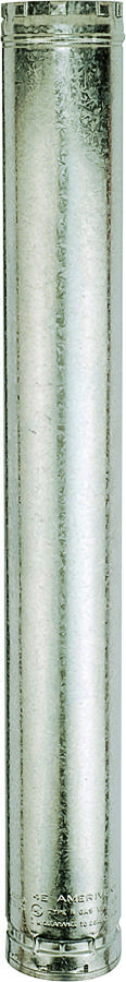 AmeriVent 5E12 Type B Gas Vent Pipe, 5 In OD, 12 In L, Galvanized Steel ...