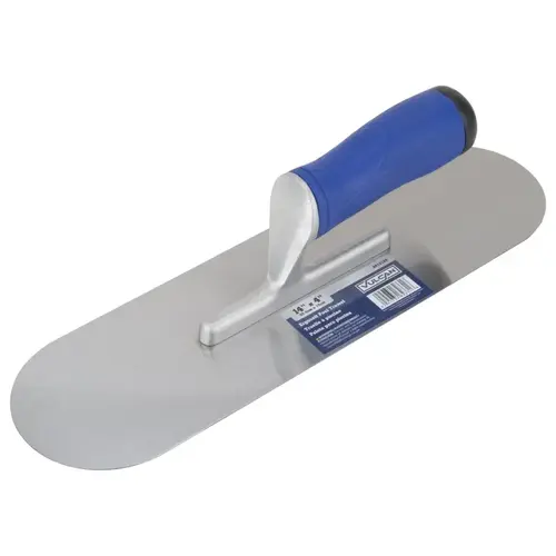 Pool Trowel, 14 in L Blade, HCS Blade, Plastic Handle, 4 in OAW