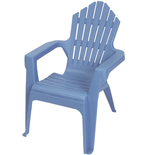 Gracious Living 11347-20PDQ Kiddie Adirondack Adirondack Chair, Resin Seat, Resin Frame, Blue Heaven Frame