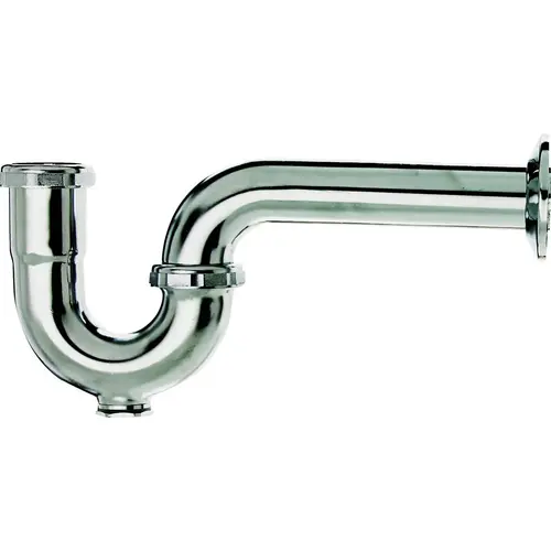 Semi-Cast P-Trap with Cleanout, 1-1/2 in, Chrome