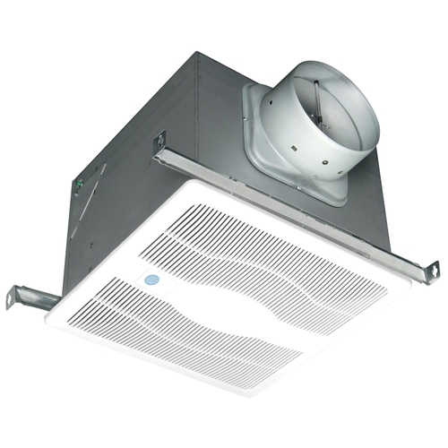 Eco-Exhaust Fan with Motion and Humidity Sensor, 12-3/4 in L, 12-7/8 in W, 130, 50 cfm Air, Metal