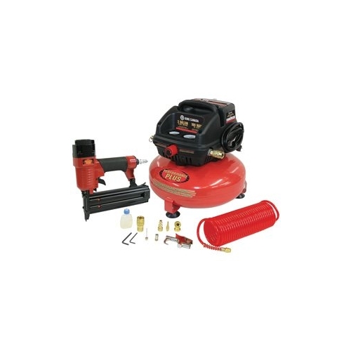 Tools Series Air Compressor Kit, 3 gal Tank, 110 V, 40, 90 psi Pressure, 0.82, 0.6 cfm Air