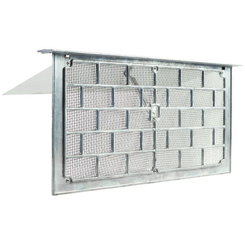 Foundation Vent, 16 in W, 8 in H, 50 sq-in Net Free Ventilating Area, Aluminum