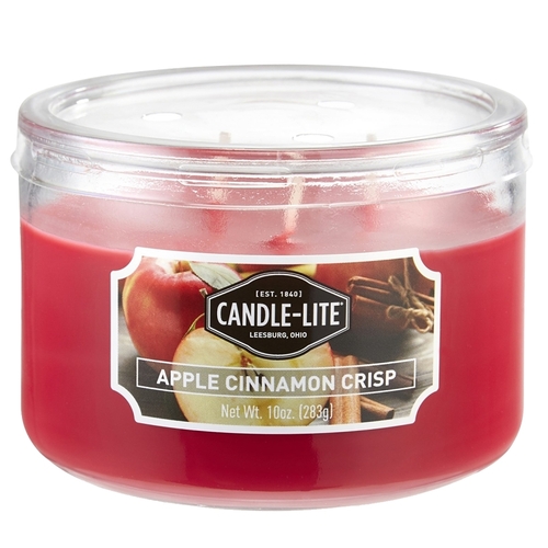 Scented Candle, Apple Cinnamon Crisp Fragrance, Crimson Candle - pack of 4