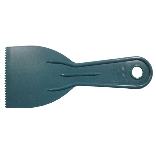 Adhesive Spreader, Notched Blade, Plastic Blade, Plastic Handle, 3 in OAL