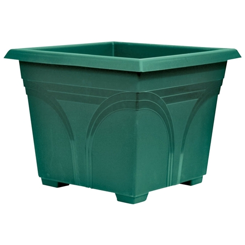 Medallion Deck Planter, Plastic, Olive Green, Neutral