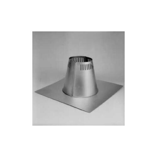 SELKIRK JM7ATC SuperVent Series Roof Flashing, 24 in OAL, 24 in OAW, 7 in Pipe, Galvalume Steel