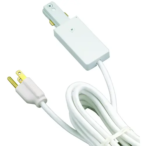 LZR208P Track Light Cord/Plug, White, For: Lazer Track Lamp holders and Halo Power-Trac Lamp holders