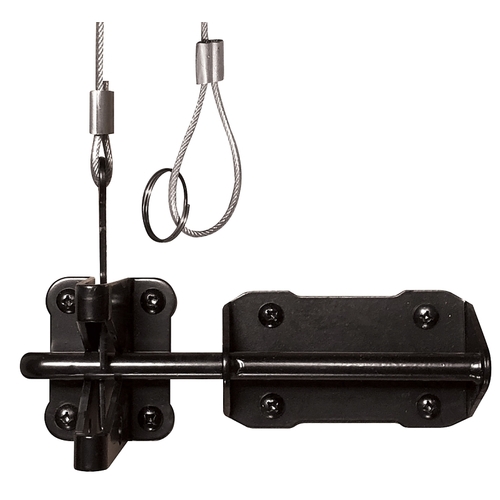 LATCH&CATCH GATE HVYD STL BLK