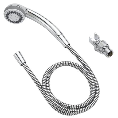 Hand-Held Shower Head, 1.75 (6.6) 80 gpm (L/MIN) psi, 1/2-14 NPT Connection, Threaded, PVC, Chrome