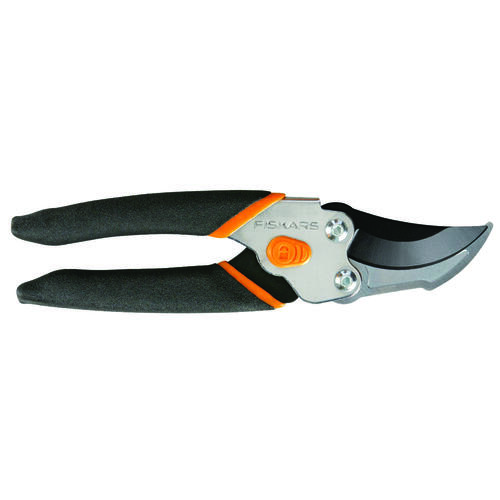 Fiskars 391161-1004 91166935 Pruner, 5/8 in Cutting Capacity, Steel Blade, Bypass Blade, Soft-Grip Handle