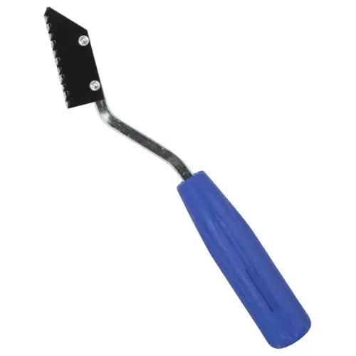 Grout Remover Handle, Handle (Plastic), Blade (Steel/Tungsten Carbide), Blue (Handle), Metallic (Blade)