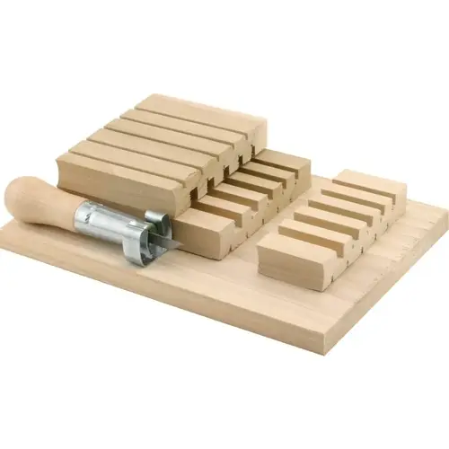 Screen Frame Notching Jig, Wood Handle