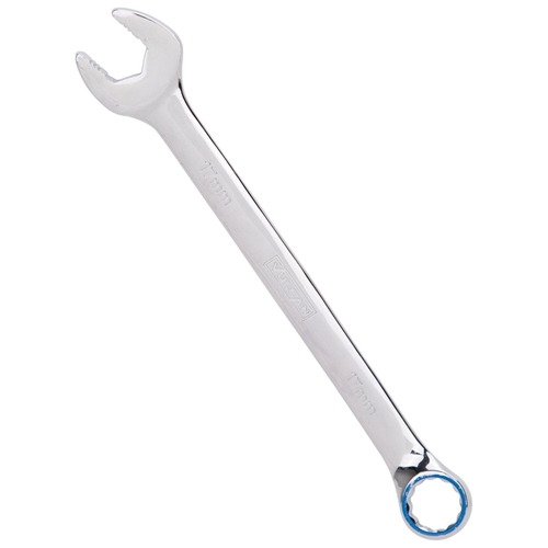 Combination Wrench, Metric, 17 mm Head, Chrome Vanadium Steel, Silver