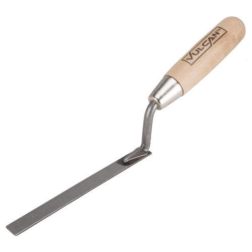 Tuck Pointing Trowel, 6 in L, Steel, Ergonomic Handle Metallic