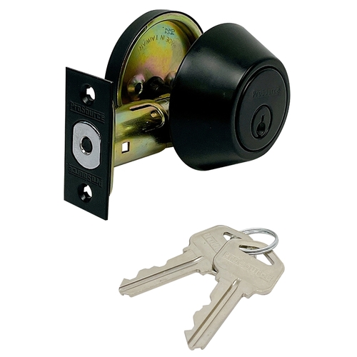 Deadbolt, Single Cylinder, Matte Black - pack of 12