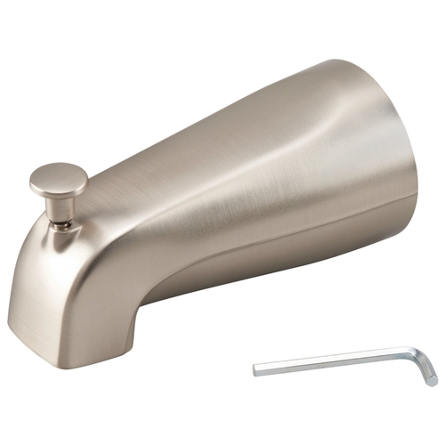 Moen M1481 Tub Spout, 1/2 in Connection, Slip, Copper, Brushed Nickel
