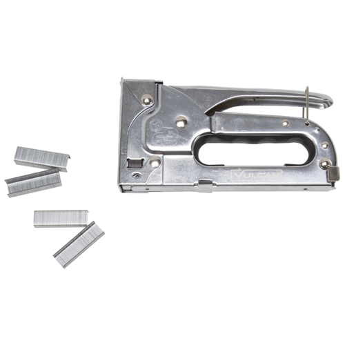 Staple Gun, 50 Staples/Row Magazine, Fine Wire Staples Staple, Stainless Steel Staple, Silver