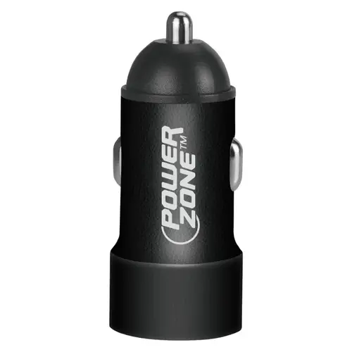 PowerZone KL-068CU Dual USB Car Charger, Black