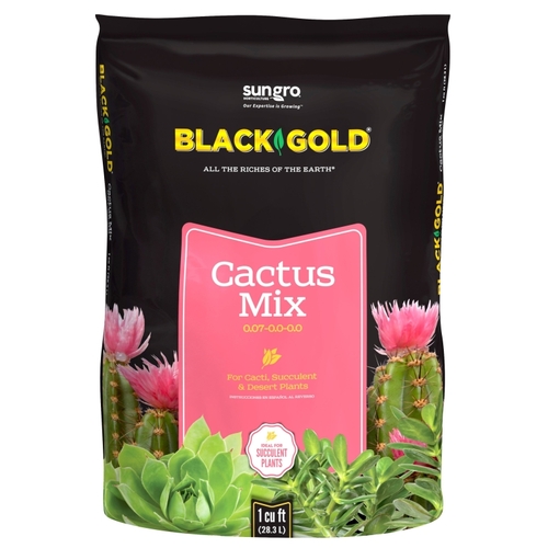 SUN GRO HORTICULTURE 14106202.CFL1P BLACK GOLD Cactus Mix, 1 cu-ft Coverage Area, 8 qt