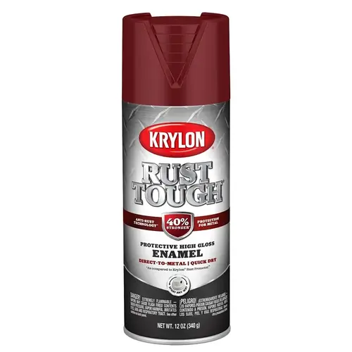 Rust Tough 12 Oz. Gloss Alkyd Enamel Spray Paint, Burgundy