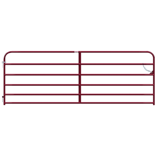 BEHLEN COUNTRY 40130121 Utility Gate, 144 in W Gate, 50 in H Gate, 20 ga Frame Tube/Channel, Red