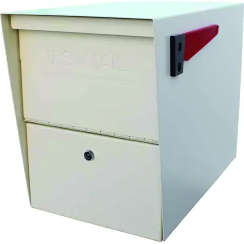 Packagemaster Series Mailbox, Steel, Powder-Coated, 11-1/4 in W, 21 in D, 13-3/4 in H, White