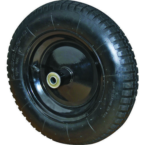 Wheelbarrow Wheel with Tube, 280 lb Max Load, 16 in Dia Tire