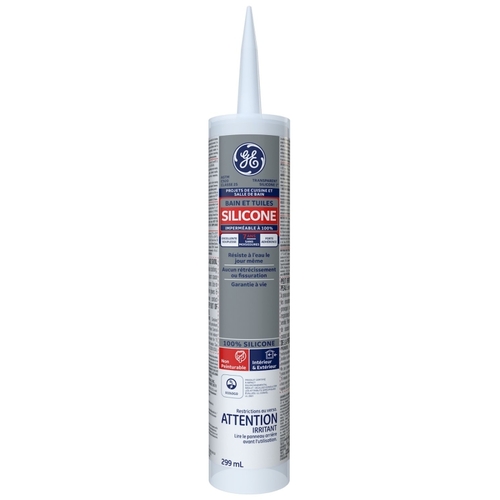 GE 2769719 Silicone I SE1191 Tub and Tile Sealant, Clear, 10.1 oz