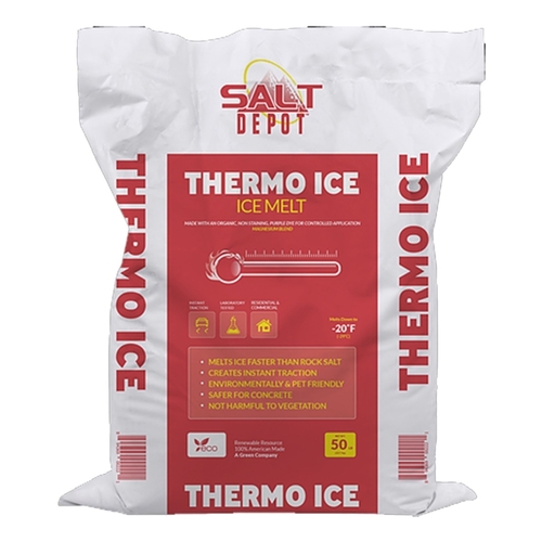 SALT DEPOT TI50 THERMO ICE Thermo Ice Melt, Crystalline, Purple, Slightly Aromatic, 50 lb Bag