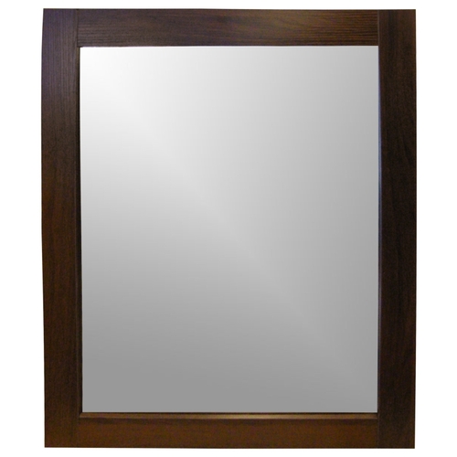 Econo Luxe Series Mirror, 30 in L, 24 in W, Brown Frame