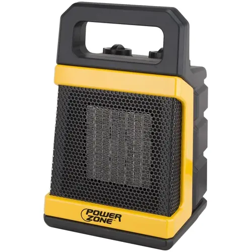 PowerZone UH-03 Ceramic Utility Heater, 1000/1500W, Black & Yellow