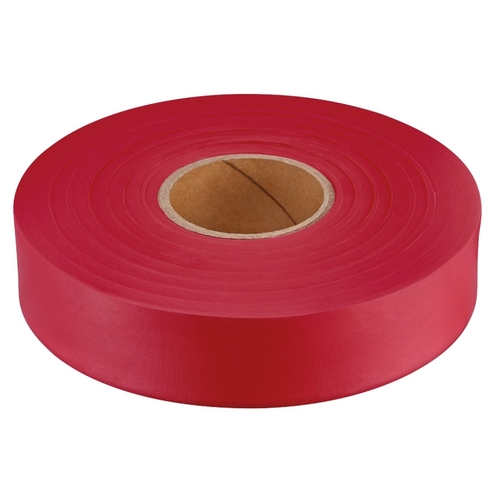 Empire 77-067 Flagging Tape, 600 ft L, 1 in W, Red, Plastic