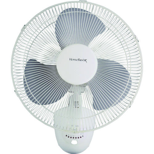 PowerZone FW40-S1 FTW-40 Wall-Mount Fan, 120 V, 16 in Dia Blade, 3-Blade, Plastic Blade, 3-Speed, White