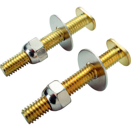Orgill PMB480 Bolt Set, Steel, Brass, For Use to Attach Toilet to