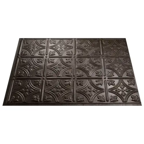 Traditional PB5027 Wall Tile, 18 in L Tile, 24 in W Tile, Smoked Pewter