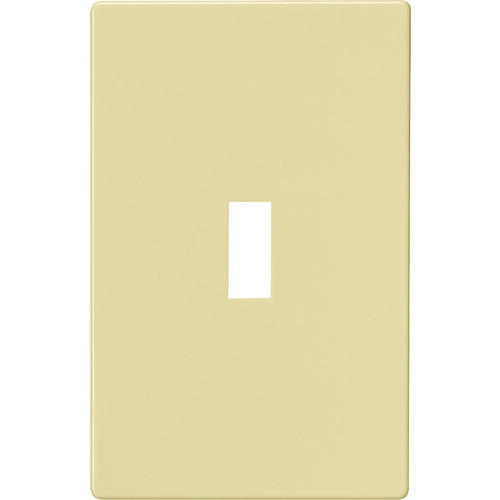 Wallplate, 4-7/8 in L, 3.12 in W, 1 -Gang, Polycarbonate, Ivory, High-Gloss