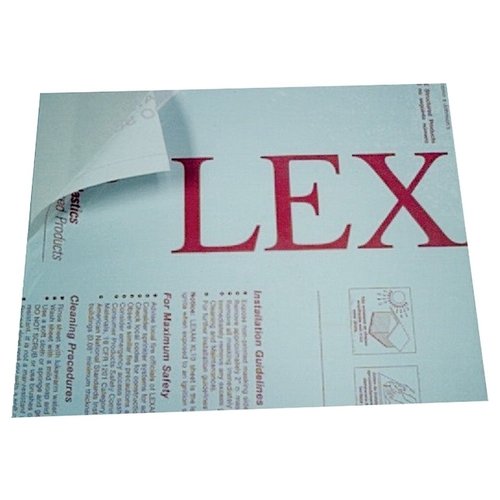 Safety Sheet, 96 in L, 48 in W, 0.093 in Thick, Clear - pack of 3