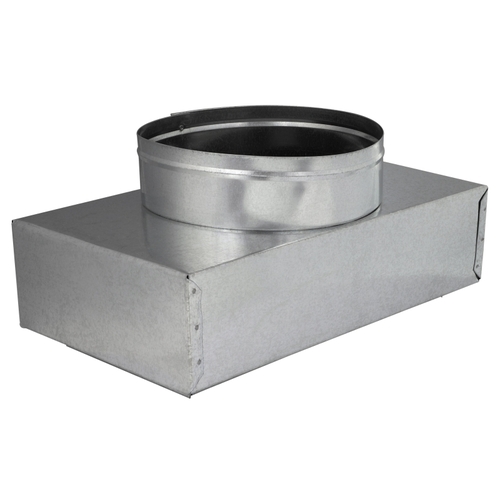 IMPERIAL GVL0133B Duct Boots, 15 in L, 6 in W, 12 in H, 30 ga Gauge, Steel, Galvanized