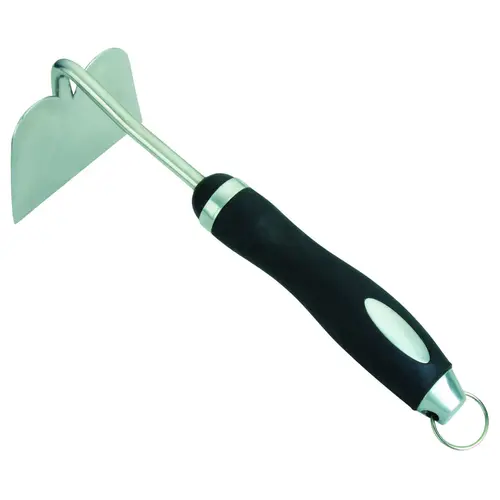 Weeding Hoe, 4-1/2 in L Blade, Stainless Steel Blade, Stainless Steel Handle Black