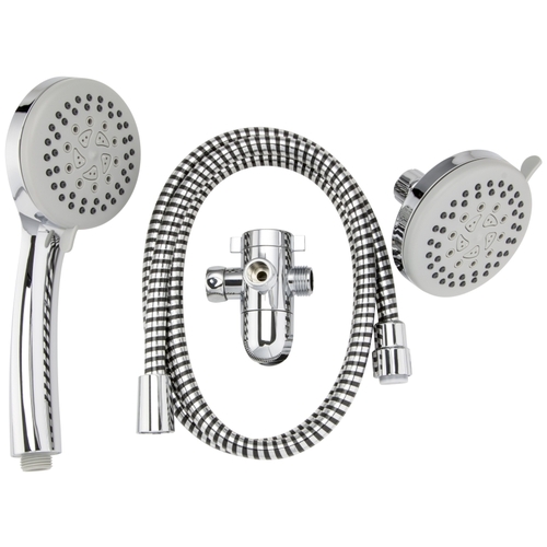 Shower Head Kit, 1.8 gpm, 5-Spray Function, Polished Chrome, 60 in L Hose