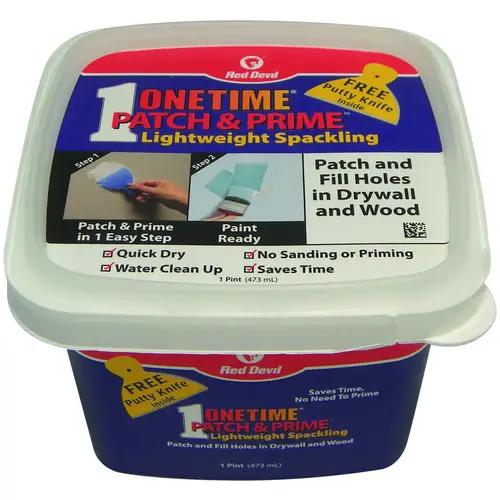 Red Devil 0540 Onetime 1 Pt. Lightweight Acrylic Patch & Prime Spackling White