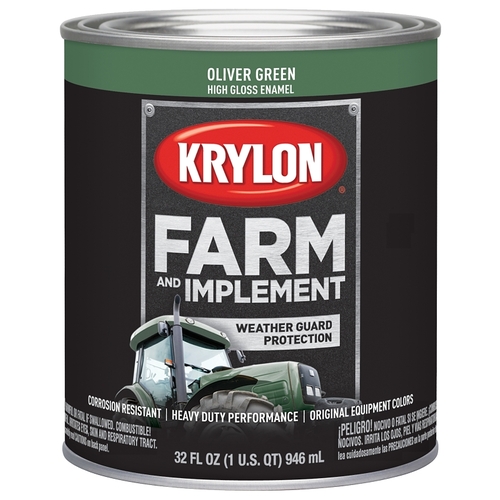 Farm and Implement Paint, High-Gloss, Oliver Green, 1 qt - pack of 2