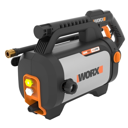 Worx WG601 Electric Pressure Washer, 13 A, 120 V, Axial Cam Pump, 1500 to 2000 psi Operating, 1.2 to 1.85 gpm