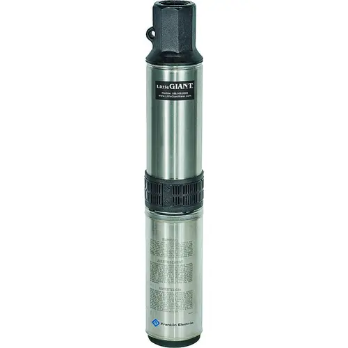 Red Lion RL12G05-3W2V Well Pump, 6 A, 230 V, 0.5 hp, 1-1/4 in Connection, 231 ft Max Head, 12 gpm, Stainless Steel
