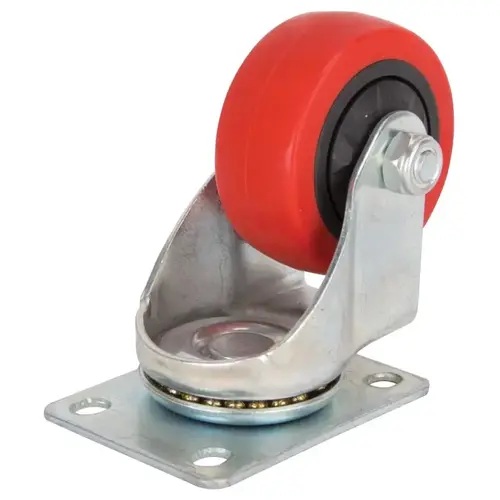 Swivel Caster, 3 in Dia Wheel, Polyurethane Wheel, 176 lb, Steel Housing Material Zinc