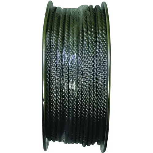 Aircraft Cable, 3/16 in Dia, 250 ft L, 4200 lb Working Load, Carbon Steel, Galvanized