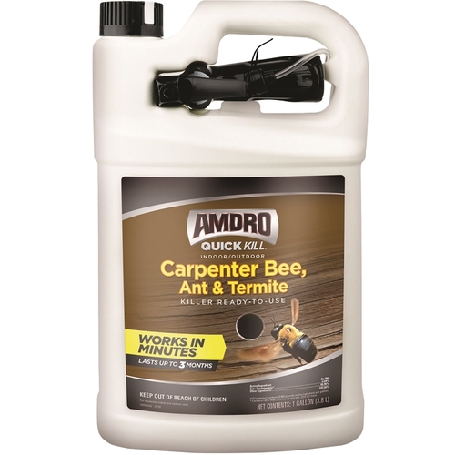 Amdro 100526850 QUICK KILL Carpenter Bee Killer, Liquid, Indoor, Outdoor, 1 gal